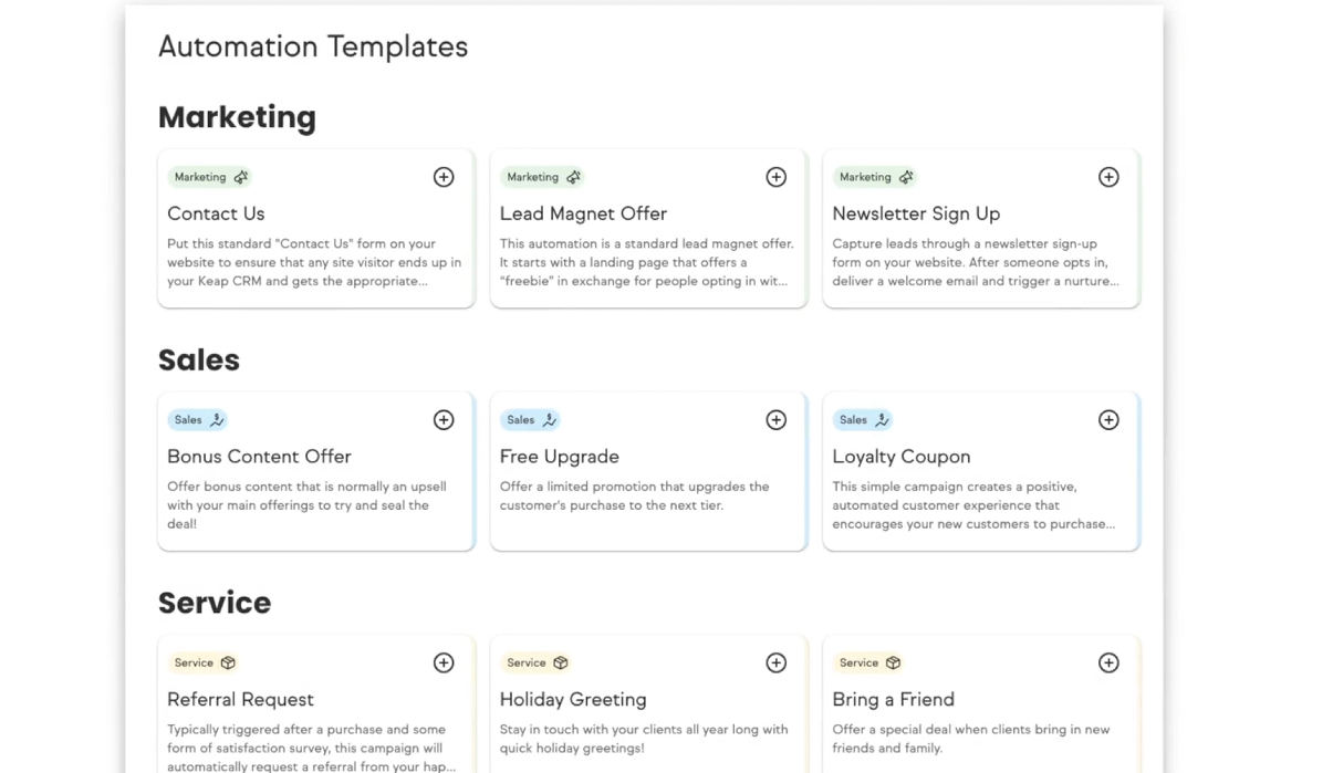 SaberCRM automation templates